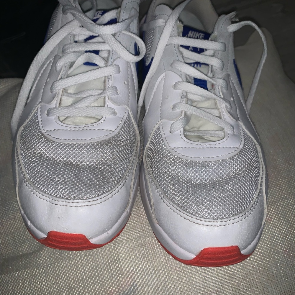 Nike Kids Sneakers White and Blue with Red Accents